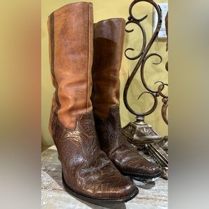 Antonio Melani “Cassidy” Western Chic Cowgirl Boots in Brown. Size 9